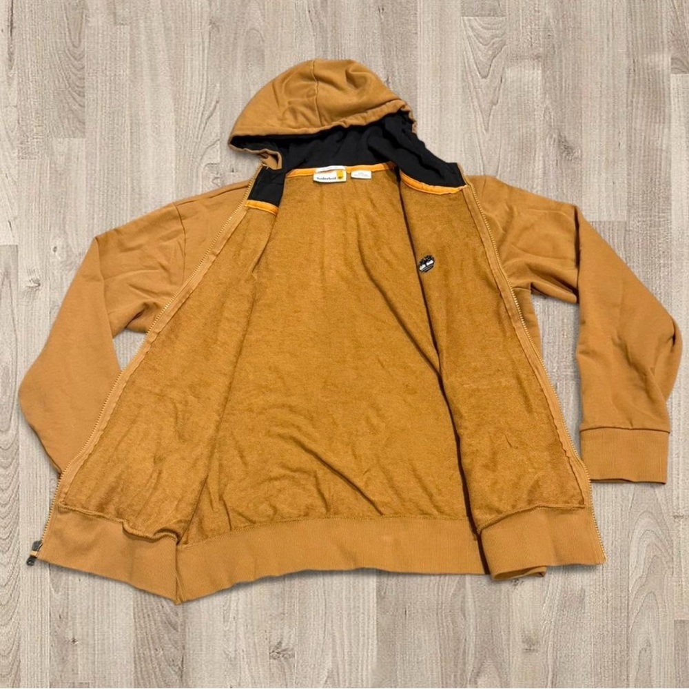 Timberland Men's Mustard Zip-Up Hoodie - Picture 2 of 6